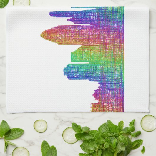 Cincinnati skyline theedoek (Gevouwen)