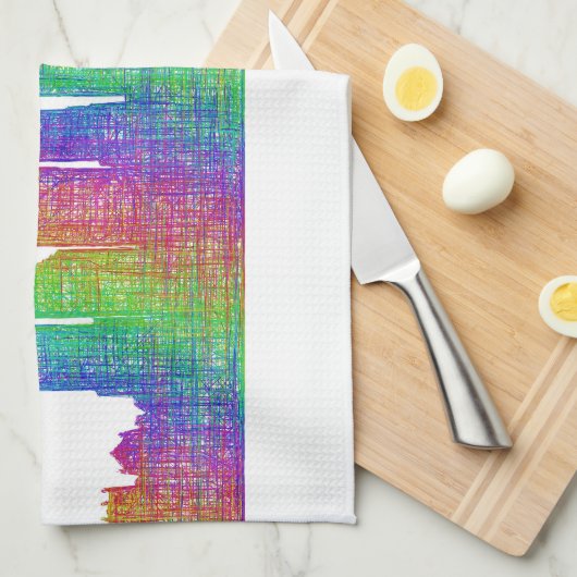 Cincinnati skyline theedoek (Quarter Fold)