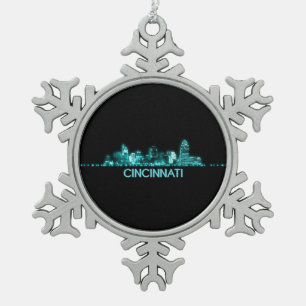 Cincinnati Skyline Tin Sneeuwvlok Ornament