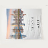 Cincinnati Skyline Trouwfoto Achtergrond Wandkleed (Voorkant (horizontaal))