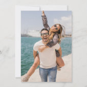 Cincinnati Skyline Watercolor Photo Wedding Kaart (Achterkant)