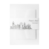 Cincinnati Skyline Wedding | Uitnodigingen Wikkel (Voorkant Voorbeeld)