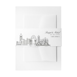 Cincinnati Skyline Wedding   Uitnodigingen Wikkel