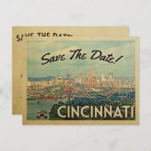 Cincinnati slaat de datum  Briefkaarten op (Voorkant / Achterkant)