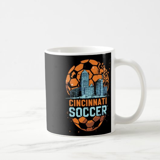 Cincinnati Soccer City Skyline Cool Cincy 513  Koffiemok (Rechts)