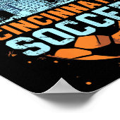 Cincinnati Soccer City Skyline Cool Cincy 513  Poster (Hoek)