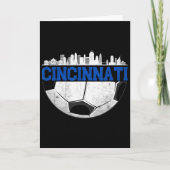 Cincinnati Soccer Distressed Cincy nati  Kaart (Voorkant)