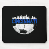 Cincinnati Soccer Distressed Cincy nati Muismat (Voorkant)