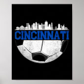 Cincinnati Soccer Distressed Cincy nati  Poster (Voorkant)