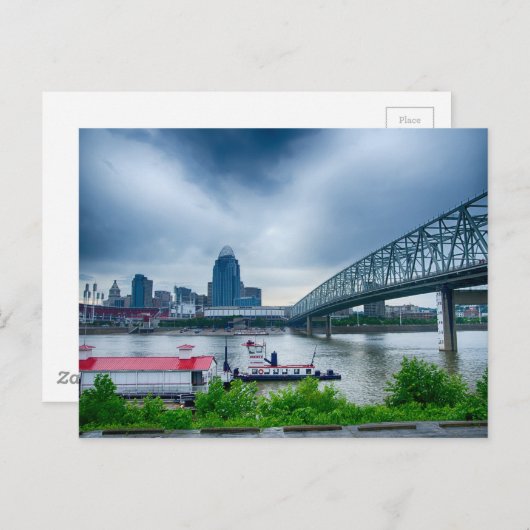 Cincinnati Stad in Ohio Briefkaart (Voorkant / Achterkant)