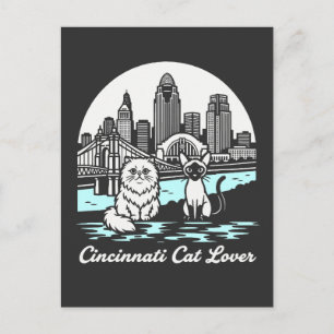Cincinnati Stad Ohio Kattenliefhebber Briefkaart