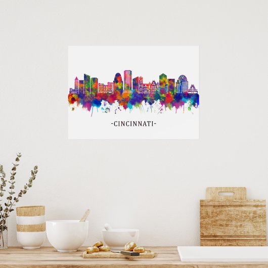 Cincinnati USA Skyline Poster (Keuken)
