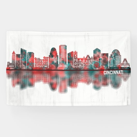 Cincinnati USA Skyline Spandoek (Horizontaal)