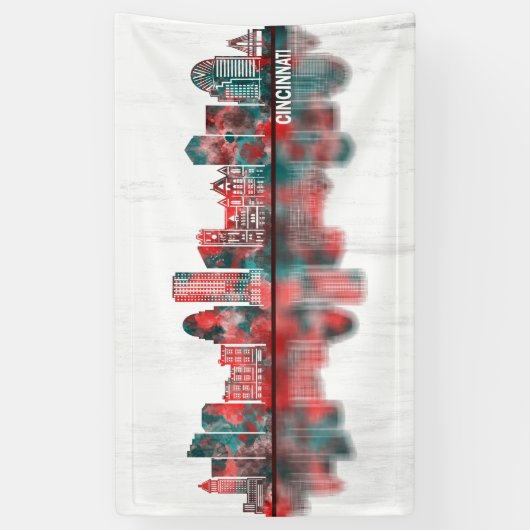 Cincinnati USA Skyline Spandoek (Verticaal)