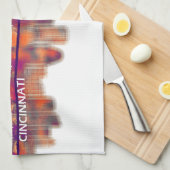 Cincinnati USA Skyline Theedoek (Quarter Fold)