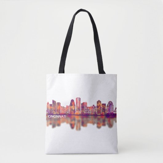 Cincinnati USA Skyline Tote Bag (Voorkant)