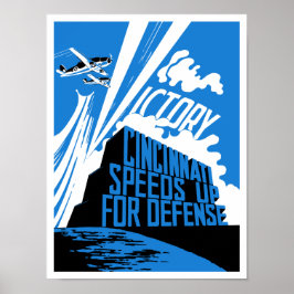 Cincinnati versnelt defensie — WW2 Poster