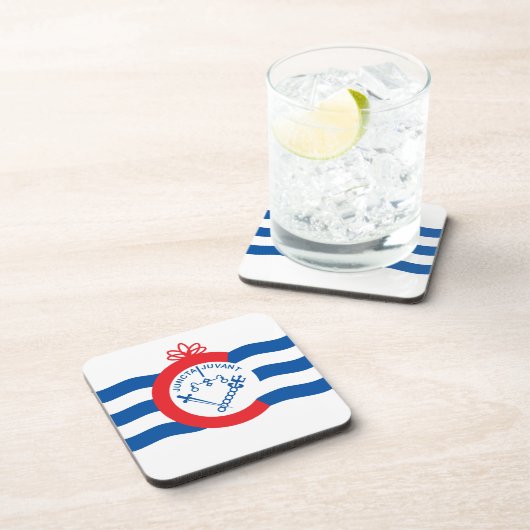 Cincinnati vlag bier onderzetter (Rechterzijde)