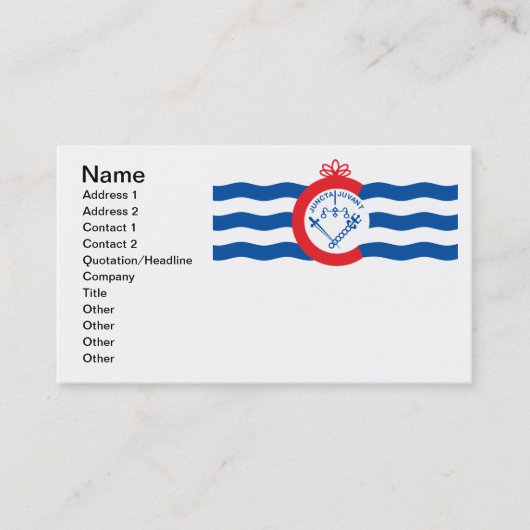 Cincinnati vlag visitekaartje (Voorkant)