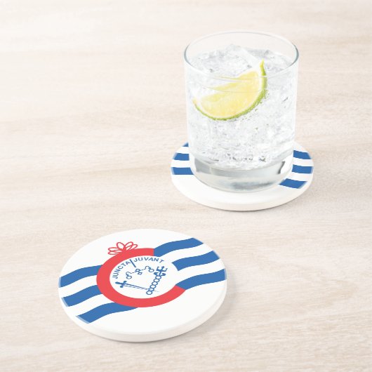 Cincinnati vlag zandsteen onderzetter (Zijkant)