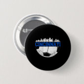 Cincinnati Voetbal Bedrukte Cincy nati Ronde Button 5,7 Cm (Voorkant /achterkant)