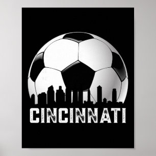 Cincinnati Voetbal Bedrukte Vintage Voetbal Fans  Poster