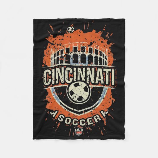 Cincinnati Voetbal Fleece Deken (Voorkant)