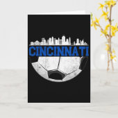 Cincinnati Voetbal Getergde Cincy nati Kaart (Gele Bloem)