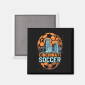 Cincinnati Voetbal Stad Silhouette Cool Cincy 513  Magneet (Voorkant / Achterkant)