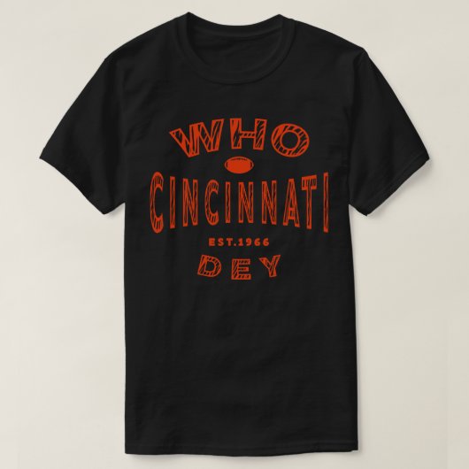 Cincinnati Who Dey Remix T-shirt (Design voorkant)