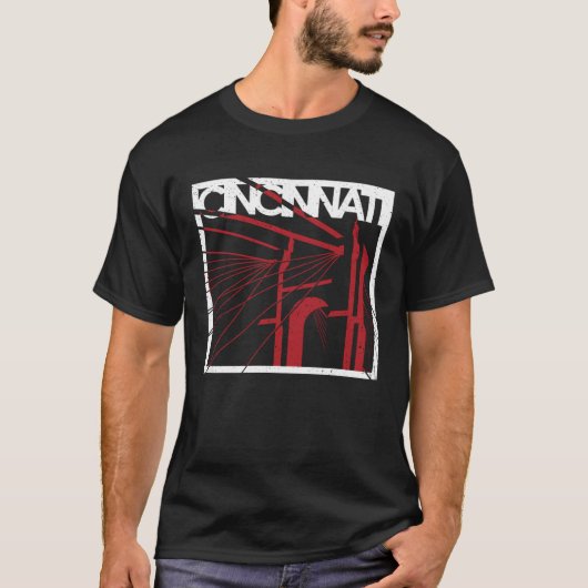 Cincinnatiu2019s Bridge Ohio river Cincy Travel So T-shirt (Voorkant)