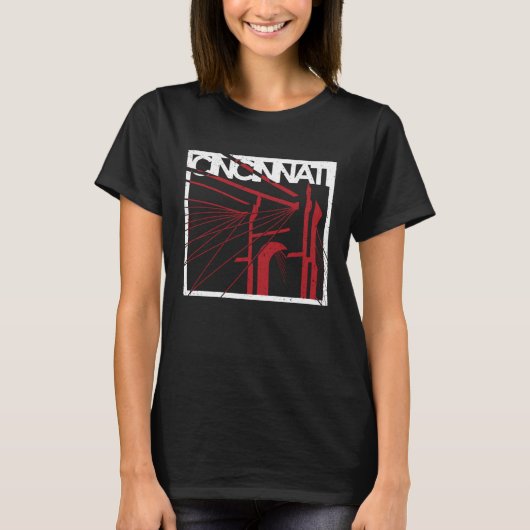 Cincinnatiu2019s Bridge Ohio river Cincy Travel So T-shirt (Voorkant)