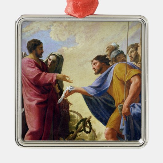 Cincinnatus keert terug naar zijn ploeg metalen ornament (Voorkant)