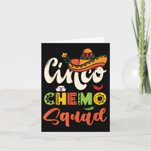 Cinco Chemo Squad Chemotherapie Nurse Crew Fun Cin Kaart (Voorkant)