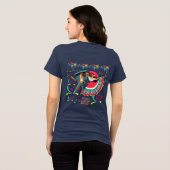 Cinco colorwave diep marineblauw Tri-Blend shirt (Achterkant volledig)