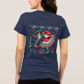 Cinco colorwave diep marineblauw Tri-Blend shirt (Achterkant)