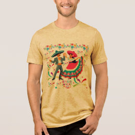 Cinco colorwave mosterd Tri-Blend shirt