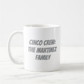 Cinco Crew Gepersonaliseerde achternaam Koffiemok (Links)