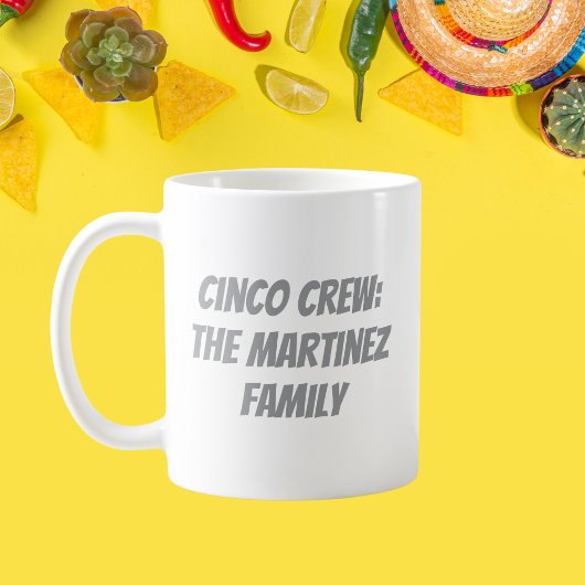 Cinco Crew Gepersonaliseerde achternaam Koffiemok