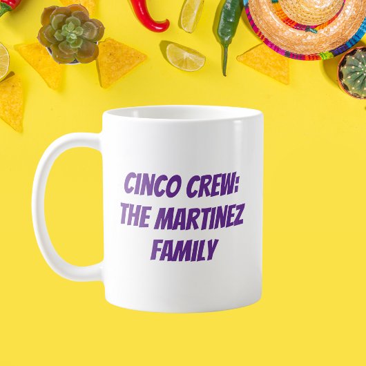 Cinco Crew Gepersonaliseerde achternaam Koffiemok