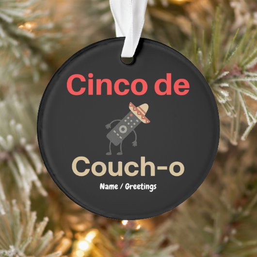 Cinco de Couch-o afstandsbediening Sombrero Grappi Ornament (Boom)