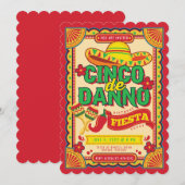 Cinco de Danno Feest Uitnodiging (Voorkant / Achterkant)