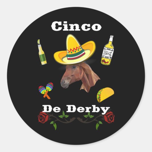 Cinco de der Mexican Cinco de Mayo 1 Ronde Sticker (Voorkant)