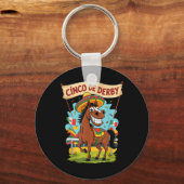 Cinco De Derby Funny Horse Racing Derby De Mayo Sleutelhanger (Voorkant)