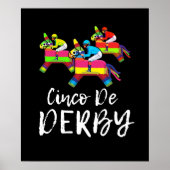 Cinco De Derby Kentucky pinata Sombrero Mexicanen Poster (Voorkant)