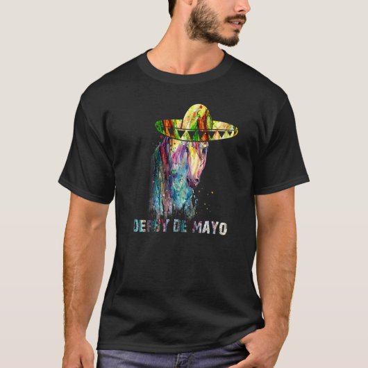 Cinco De Derby Mexican Kentucky Horse Race T-shirt (Voorkant)