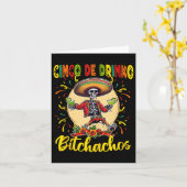 Cinco de Drinko Achos Cinco de Mayo Drink grappig Kaart (Gele Bloem)