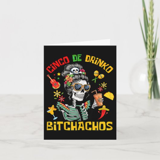 Cinco de Drinko Achos Cinco de Mayo Drink Kaart (Voorkant)