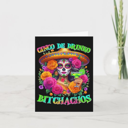 Cinco de Drinko Achos Cinco de Mayo Drink Mexicaan Kaart (Voorkant)