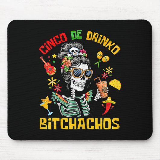 Cinco de Drinko Achos Cinco de Mayo Drink Muismat (Voorkant)